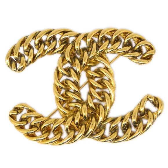 Chanel CC Brooch Pin Gold 1107 172030 - Picture 1 of 4